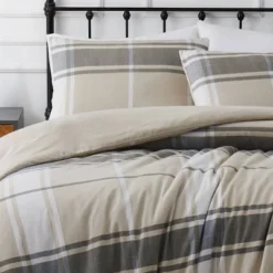 Preston Plaid Flannel Duvet Cover Set - Truly Soft