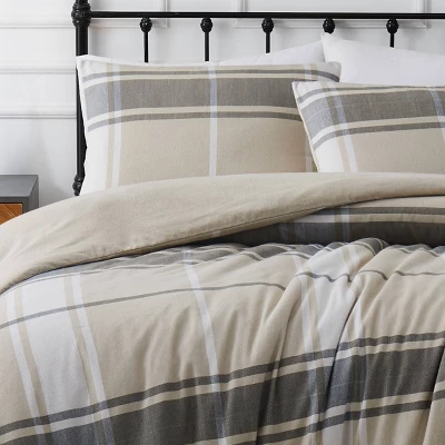 Preston Plaid Flannel Duvet Cover Set - Truly Soft 3 Preston Plaid Flannel Duvet Cover Set - Truly Soft
