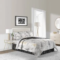 Paris Sketch Bed In A Bag Comforter Set White/Gold - Lanwood Home -Bedding Promotion GUEST 02acd33b 9ace 49e0 a8ef 268de0b75992
