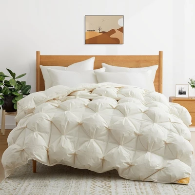 Puredown Pleat Organic Cotton White Goose Down Comforter Duvet Insert 8 Puredown Pleat Organic Cotton White Goose Down Comforter Duvet Insert - Image 6