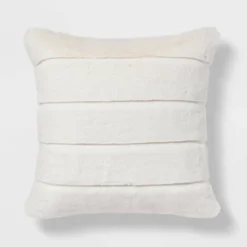Square Faux Fur Channeled Decorative Throw Pillow - Threshold™ -Bedding Promotion GUEST 04d5b405 08ea 499d b2bc 17d3b809ec84