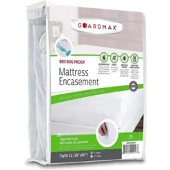Guardmax Waterproof Mattress Protector Encasement With Zipper - White -Bedding Promotion GUEST 09f6ea00 907d 4eef a74a 6fe80273ad89