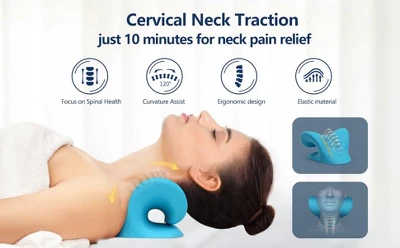 Maison Neck And Shoulder Cervical Traction Relaxer Device, Comfortable Therapy Pillow, Posture Corrector, And Cervical Spine Alignment 4 Maison Neck And Shoulder Cervical Traction Relaxer Device, Comfortable Therapy Pillow, Posture Corrector, And Cervical Spine Alignment - Image 2