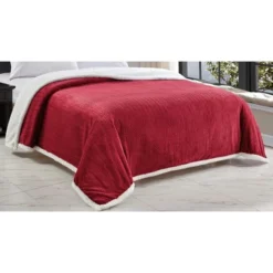 Jacquard Microplush Soft Premium Microplush Braided Blanket Burgundy By Plazatex -Bedding Promotion GUEST 0eeec953 4e85 4c5e bd2b ffa3e17505fb