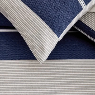 King River Stripe Comforter & Sham Set Navy - G.H. Bass & Co. 6 King River Stripe Comforter & Sham Set Navy - G.H. Bass & Co. - Image 4