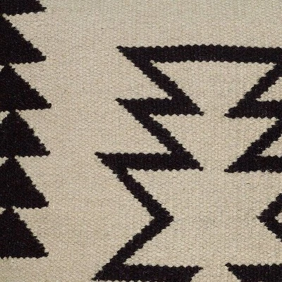 Ivory/Black Southwestern Stripe Throw Pillow 18"x18" - Rizzy Home 3 Ivory/Black Southwestern Stripe Throw Pillow 18"x18" - Rizzy Home