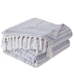 Southshore Fine Living Agadir Collection 100% Cotton Bed Blanket Hearing Bone Stripe Pattern -Bedding Promotion GUEST 159eb68c 7fc0 4128 8087 140d4135e506