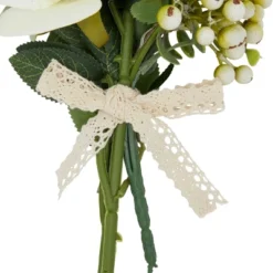 Farmlyn Creek Artificial White Silk Roses With Eucalyptus Leaves For Bouquets & Centerpieces (14 In) -Bedding Promotion GUEST 1abdefab 2146 4c2d 9f02 7c3e78f6855c