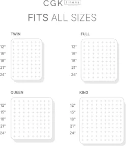 Ruffled Elastic Wrap Around Bedskirt 12 Inch Drop - CGK Linens -Bedding Promotion GUEST 1bacfcb7 1d0f 4215 8b37 0d54fdc46a6d 1