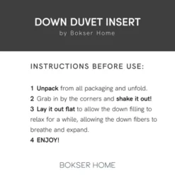 Extra Warm Luxury White Duck Down Duvet Comforter Insert | BOKSER HOME -Bedding Promotion GUEST 1f5119f9 c036 4378 88cc f0b372542e9c 2