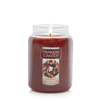 Autumn Wreath 22oz Original Large Jar - Yankee Candle 3 Autumn Wreath 22oz Original Large Jar - Yankee Candle