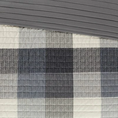 6pc Warren Herringbone Quilted Reversible Coverlet Set With Decorative Pillows - Madison Park 8 6pc Warren Herringbone Quilted Reversible Coverlet Set With Decorative Pillows - Madison Park - Image 6