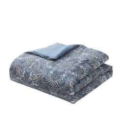 8pc Valore Medallion Coordinating Comforter And Quilt Set Blue - VCNY