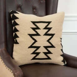 Ivory/Black Southwestern Stripe Throw Pillow 18"x18" - Rizzy Home 11 Ivory/Black Southwestern Stripe Throw Pillow 18"x18" - Rizzy Home -Bedding Promotion GUEST 2e26211f 0daf 4a14 903d b87eb66d79f1