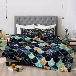 Blue Monika Strigel Really Mermaid Comforter Set - Deny Designs -Bedding Promotion GUEST 2f774013 ee24 4926 9ce2 89961a5f5527