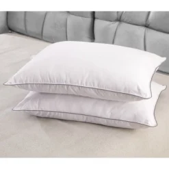 Cheer Collection Set Of 2 Organic Kapok Bed Pillows And Sham Inserts With Plush Microfiber Shell -Bedding Promotion GUEST 3077ab76 7ac8 44ab 974a dc2a56c909b9