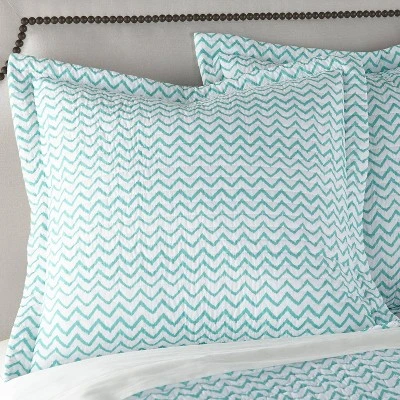 Euro 2pc Leora Floral Sham Set Aqua - Homthreads 3 Euro 2pc Leora Floral Sham Set Aqua - Homthreads