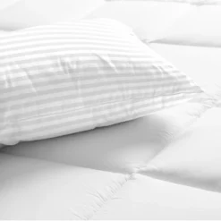 Lux Decor Collection Cotton Bed Pillows Set Of 2 Grey Stripes, White -Bedding Promotion GUEST 30be28dd a187 4df0 9d55 7e405429c594