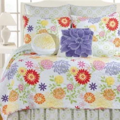 C&F Home 26" X 26" Lilly Yellow Purple Red Pink Floral Euro Sham 8 C&F Home 26" X 26" Lilly Yellow Purple Red Pink Floral Euro Sham -Bedding Promotion GUEST 31b0c486 c62e 4b27 888b db01af7b0629
