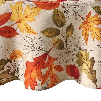 Autumn Leaves Fall Printed Tablecloth - Orange/Yellow - Elrene Home Fashions 5 Autumn Leaves Fall Printed Tablecloth - Orange/Yellow - Elrene Home Fashions - Image 3