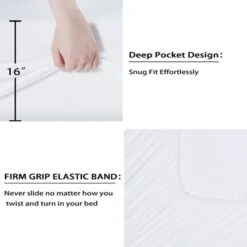 Trinity 300 Thread Count Rayon From Bamboo Sheet Set, Cooling Bed Sheets With 16" Deep Pocke -Bedding Promotion GUEST 351abcd1 6954 4e6d 83c7 1ca60789a6fa