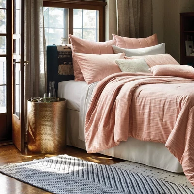 8pc Luxe Velvet Comforter Set Salmon Pink - Threshold™ 10 8pc Luxe Velvet Comforter Set Salmon Pink - Threshold™ - Image 8