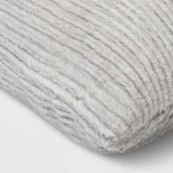 Striped Faux Fur Lumbar Throw Pillow - Threshold™ -Bedding Promotion GUEST 37064c28 da6f 47be 8bc4 3c7926858beb