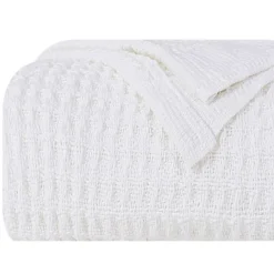 1 Pc Cotton Waffle Weave Comfortable Bed Blanket - PiccoCasa