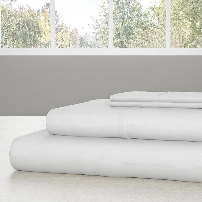 Hastings Home 4-pc Brushed Microfiber Sheet Set - Full, White 4 Hastings Home 4-pc Brushed Microfiber Sheet Set - Full, White - Image 2