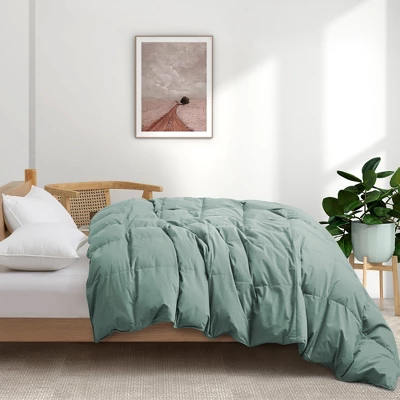 Peace Nest Organic Cotton Down Feather Comforter Duvet Insert, Green 7 Peace Nest Organic Cotton Down Feather Comforter Duvet Insert, Green - Image 5