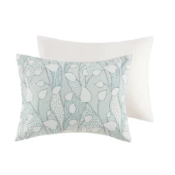 Anya Vine Printed Cotton Comforter Set Aqua Blue - Urban Habitat -Bedding Promotion GUEST 3e19f17f f0be 409a 9838 06e8779f4b67