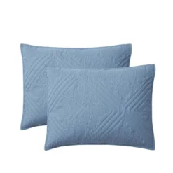 8pc Valore Medallion Coordinating Comforter And Quilt Set Blue - VCNY -Bedding Promotion GUEST 3e7b0171 a031 41f8 9b98 d45c95c89acf