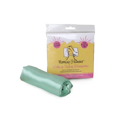 Morning Glamour Standard Satin Solid Pillowcase Mint 3 Morning Glamour Standard Satin Solid Pillowcase Mint