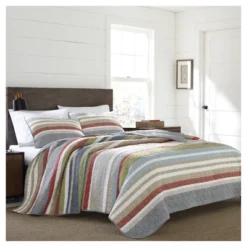 Gray Stripe Salmon Ladder Quilt Set - Eddie Bauer® 11 Gray Stripe Salmon Ladder Quilt Set - Eddie Bauer® -Bedding Promotion GUEST 3ffa830a f21e 44d5 a340 e65e6d9c8037