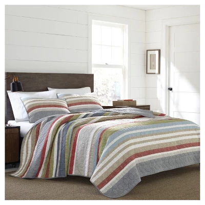 Gray Stripe Salmon Ladder Quilt Set - Eddie Bauer® 7 Gray Stripe Salmon Ladder Quilt Set - Eddie Bauer® - Image 5
