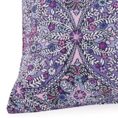 Vera Bradley Kaleidoscope Pillow Sham Purple 4 Vera Bradley Kaleidoscope Pillow Sham Purple - Image 2