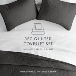 Quilted Coverlet And Shams Set Damask Square Herringbone Pattern - Becky Cameron 13 Quilted Coverlet And Shams Set Damask Square Herringbone Pattern - Becky Cameron -Bedding Promotion GUEST 43b97f29 6788 4907 b9d2 d3b41ebc51d3
