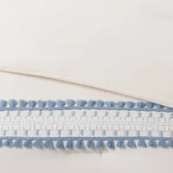 12pc Embroidered Fringe Stripe With Tassels Comforter & Sheet Bedding Set - Threshold™ -Bedding Promotion GUEST 443f5997 1107 4e72 b1b1 7852d0cd6908