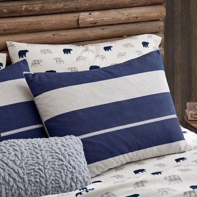 King River Stripe Comforter & Sham Set Navy - G.H. Bass & Co. 5 King River Stripe Comforter & Sham Set Navy - G.H. Bass & Co. - Image 3