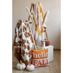 Shiraleah "Hello Fall" Pink And Orange Decorative Pillow -Bedding Promotion GUEST 462432a0 8a6d 443b bbd7 a1b04a96ed61