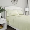 Hastings Home Queen Size Brushed Microfiber 4 Piece Embossed Checkered Bed Sheet And Linen Set With Stain Resistant Fitted And Flat Sheets - Sage -Bedding Promotion GUEST 4659d706 8f88 4ff2 982f 8e4593487d83