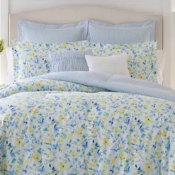 Laura Ashley - Nora Reversible Comforter & Sham Set Blue