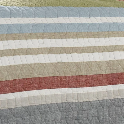 Gray Stripe Salmon Ladder Quilt Set - Eddie Bauer® 6 Gray Stripe Salmon Ladder Quilt Set - Eddie Bauer® - Image 4