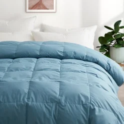 Peace Nest Organic Cotton Down Feather Comforter Duvet Insert, Blue -Bedding Promotion GUEST 4d14a265 3334 4603 b491 0cd7ca4acf78