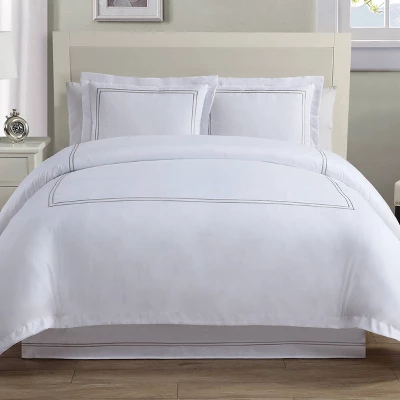 2pk Microfiber Baratta Embroidery Stitched Sham - Luxury Hotel 5 2pk Microfiber Baratta Embroidery Stitched Sham - Luxury Hotel - Image 3