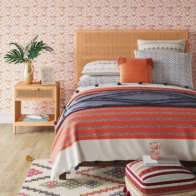 Queen Minsmere Caned Headboard Natural Brown - Threshold™ 3 Queen Minsmere Caned Headboard Natural Brown - Threshold™