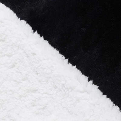 48" X 72" Reversible Sherpa Duvet Cover For Weighted Blanket Charcoal/Ivory - DreamLab 5 48" X 72" Reversible Sherpa Duvet Cover For Weighted Blanket Charcoal/Ivory - DreamLab - Image 3