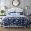 Laura Ashley 7pc King Branch Toile 100% Cotton Comforter Sham Bonus Set Blue -Bedding Promotion GUEST 56c0676d 284f 47d5 bf9b 533b94c2e9b1