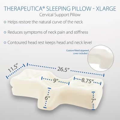 Therapeutica Orthopedic Sleeping Pillow, Helps Spinal Alignment & Neck Support 6 Therapeutica Orthopedic Sleeping Pillow, Helps Spinal Alignment & Neck Support - Image 4