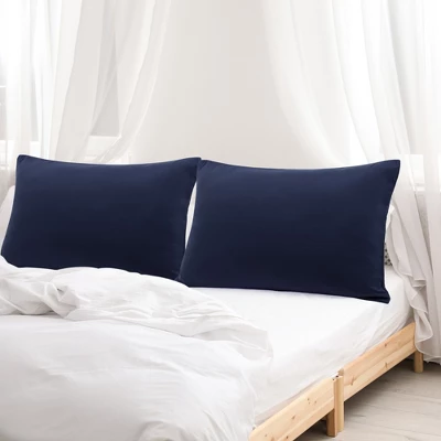 20x26inches 610 Thread 1800 Series Soft Brushed Microfiber Pillow Case Navy - PiccoCasa 4 20x26inches 610 Thread 1800 Series Soft Brushed Microfiber Pillow Case Navy - PiccoCasa - Image 2